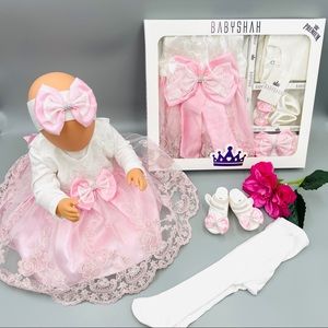 NewBorn BabyGirl Dress Set, Gift For New Moms, BabyShower Gift, Coming Home Set